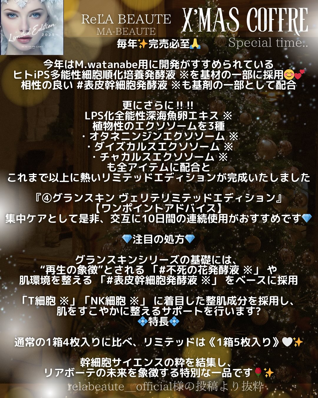 リアボーテヴェリテパック❤️クリスマスコフレ🎄